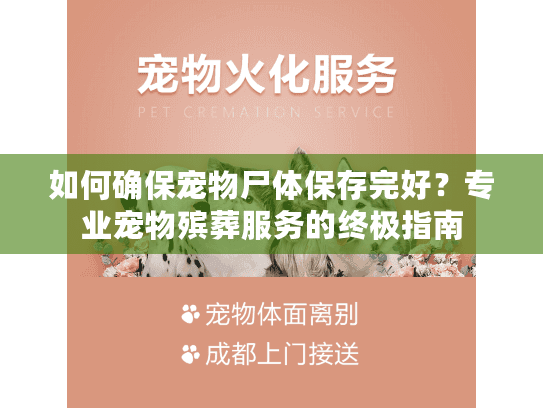 如何确保宠物尸体保存完好？专业宠物殡葬服务的终极指南