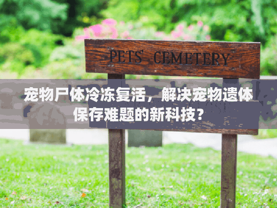 宠物尸体冷冻复活，解决宠物遗体保存难题的新科技？