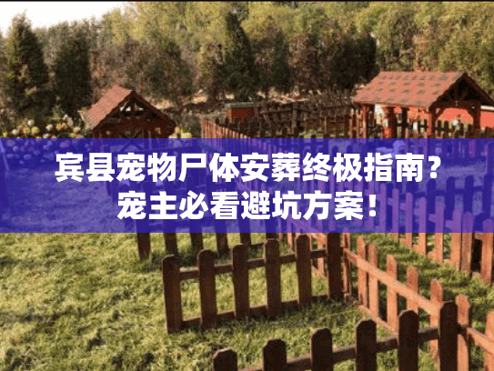 宾县宠物尸体安葬终极指南？宠主必看避坑方案！