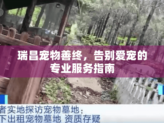 瑞昌宠物善终，告别爱宠的专业服务指南