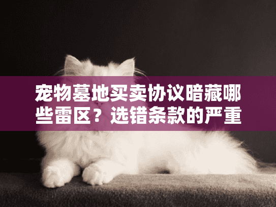 宠物墓地买卖协议暗藏哪些雷区？选错条款的严重后果
