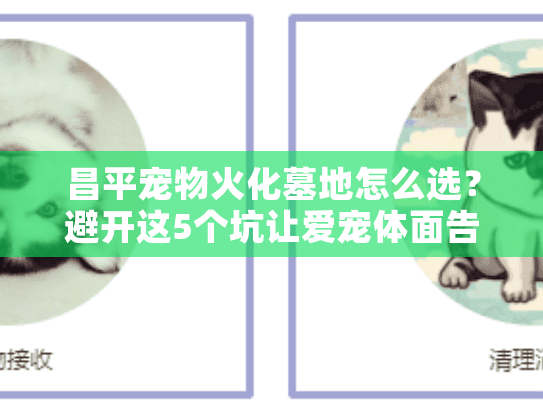 昌平宠物火化墓地怎么选？避开这5个坑让爱宠体面告别