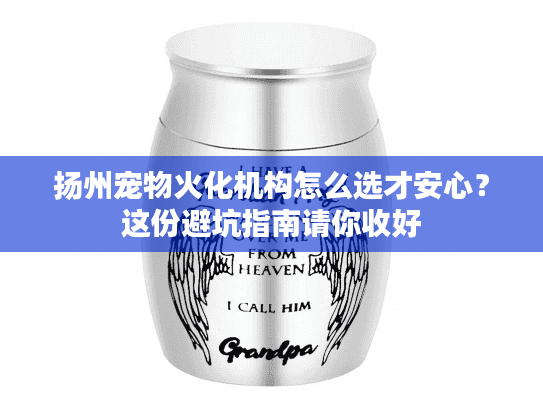 扬州宠物火化机构怎么选才安心？这份避坑指南请你收好