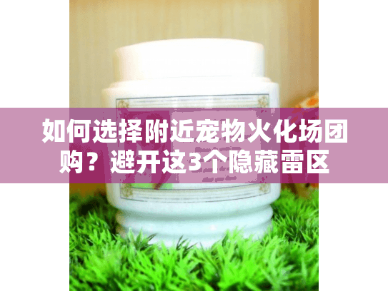 如何选择附近宠物火化场团购？避开这3个隐藏雷区