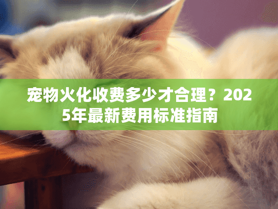 宠物火化收费多少才合理？2025年最新费用标准指南