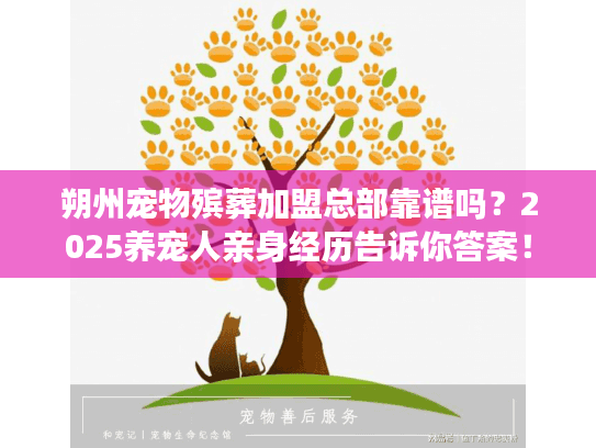 朔州宠物殡葬加盟总部靠谱吗？2025养宠人亲身经历告诉你答案！