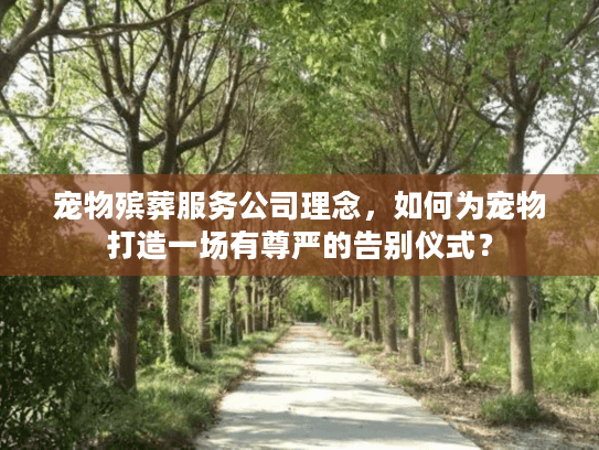 宠物殡葬服务公司理念，如何为宠物打造一场有尊严的告别仪式？