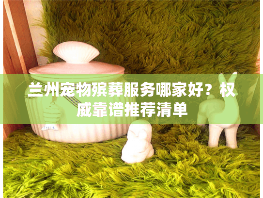 兰州宠物殡葬服务哪家好？权威靠谱推荐清单