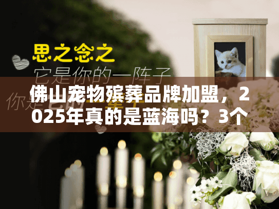 佛山宠物殡葬品牌加盟，2025年真的是蓝海吗？3个本地实战案例揭秘赚钱逻辑