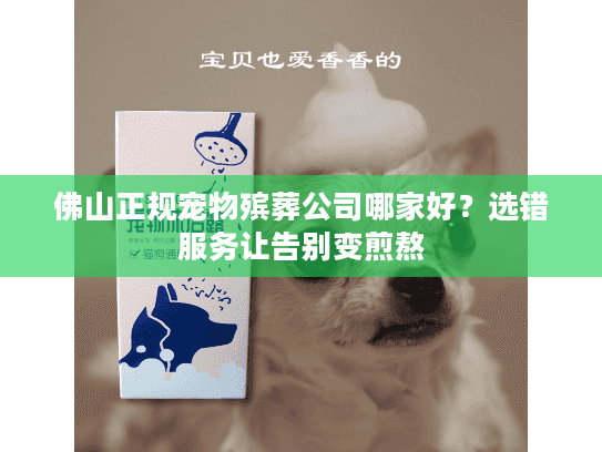佛山正规宠物殡葬公司哪家好？选错服务让告别变煎熬