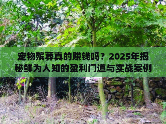 宠物殡葬真的赚钱吗？2025年揭秘鲜为人知的盈利门道与实战案例