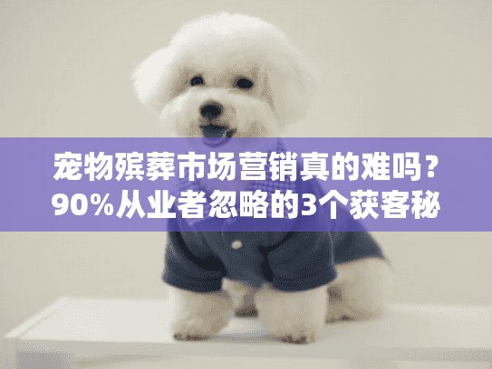 宠物殡葬市场营销真的难吗？90%从业者忽略的3个获客秘诀（附真实转化数据）