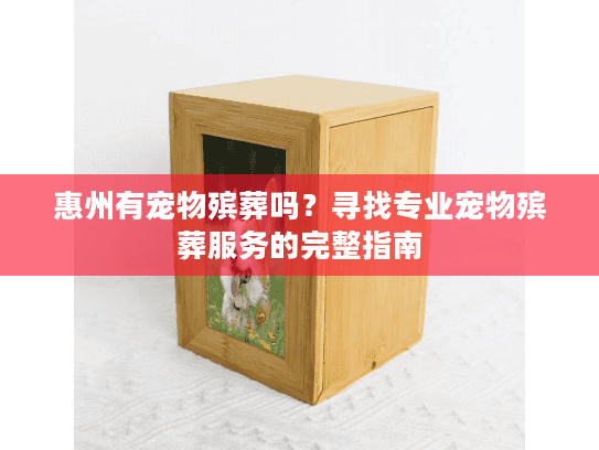 惠州有宠物殡葬吗？寻找专业宠物殡葬服务的完整指南