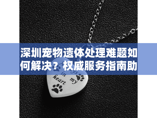 深圳宠物遗体处理难题如何解决？权威服务指南助你安心善后