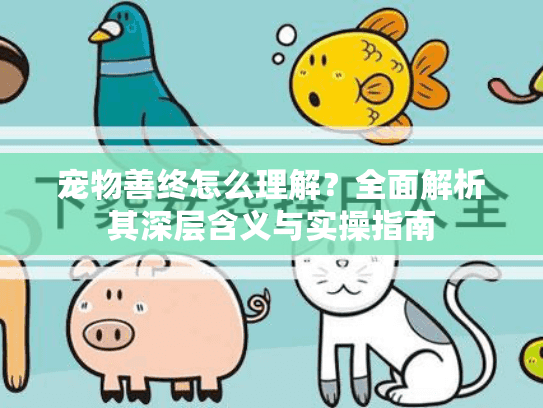 宠物善终怎么理解？全面解析其深层含义与实操指南