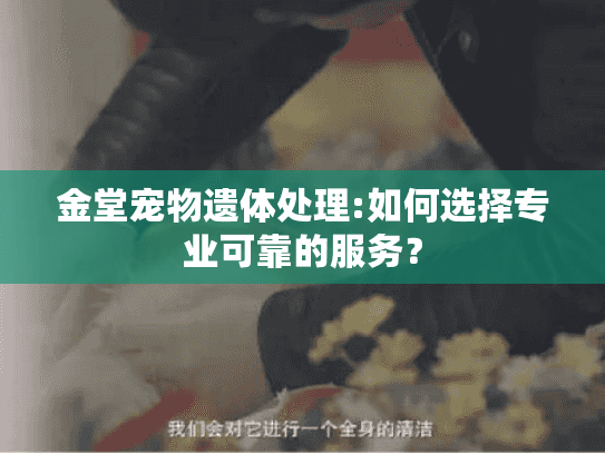 金堂宠物遗体处理:如何选择专业可靠的服务？