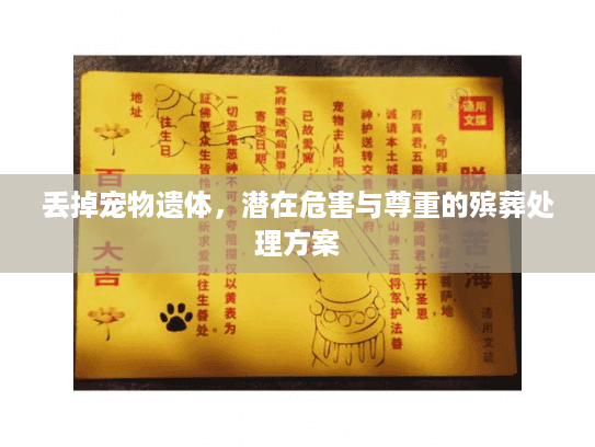 丢掉宠物遗体，潜在危害与尊重的殡葬处理方案